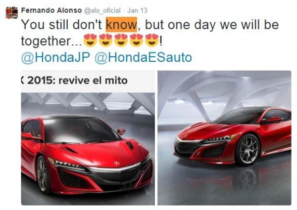 Fernando Alonso kupi Acurę NSX