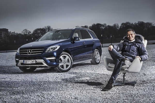 Michał Żebrowski w nowym Mercedesie ML