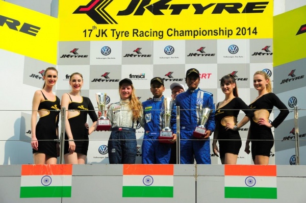 Polka na podium indyjskiego wyścigu VW Polo R Cup