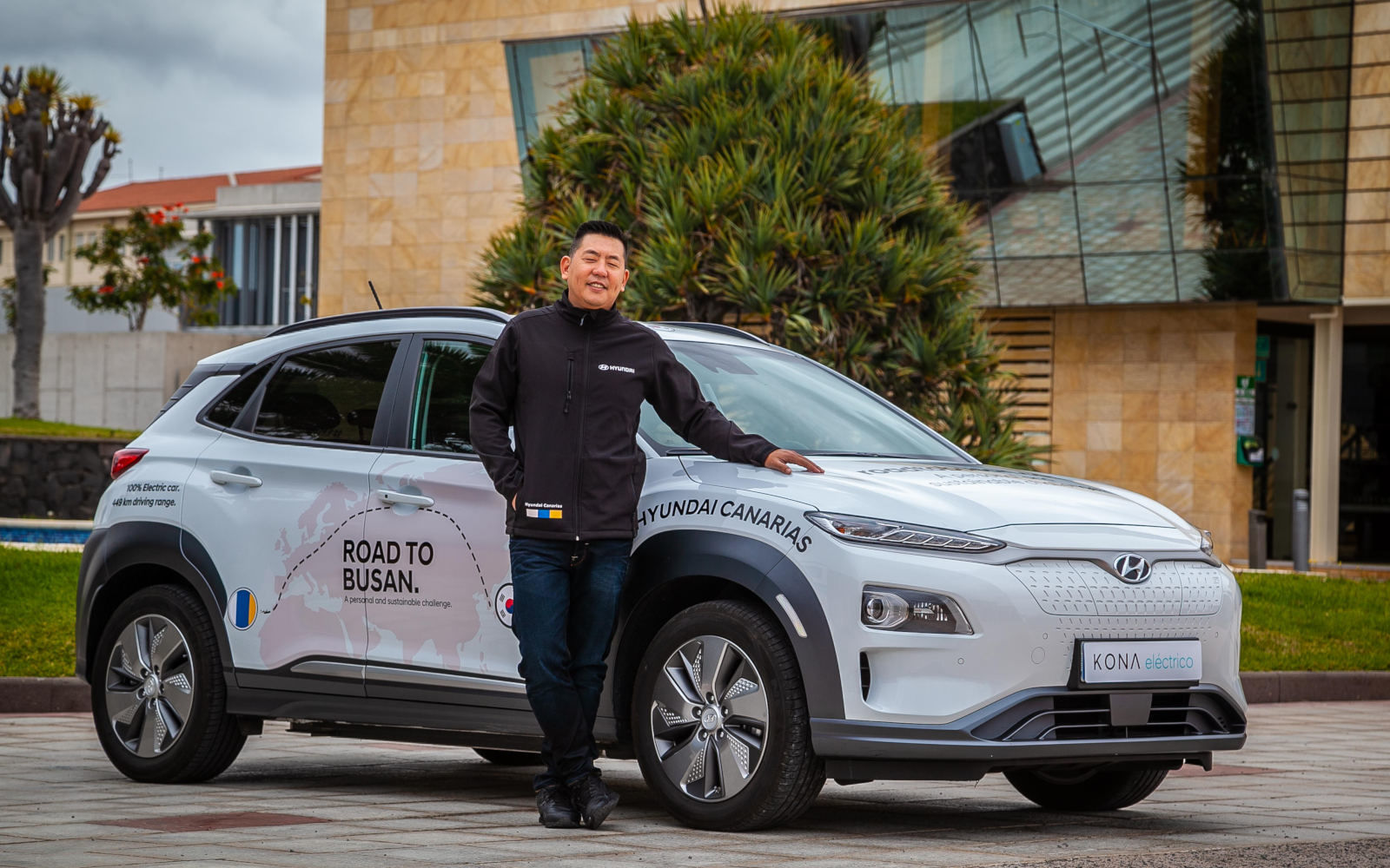 Z Gran Canarii do Busan Hyundaiem Kona Electric