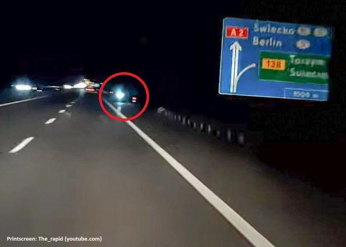 Jechał na hulajnodze autostradą pod prąd bo...