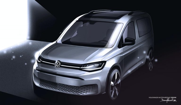 VW Caddy na nowych szkicach