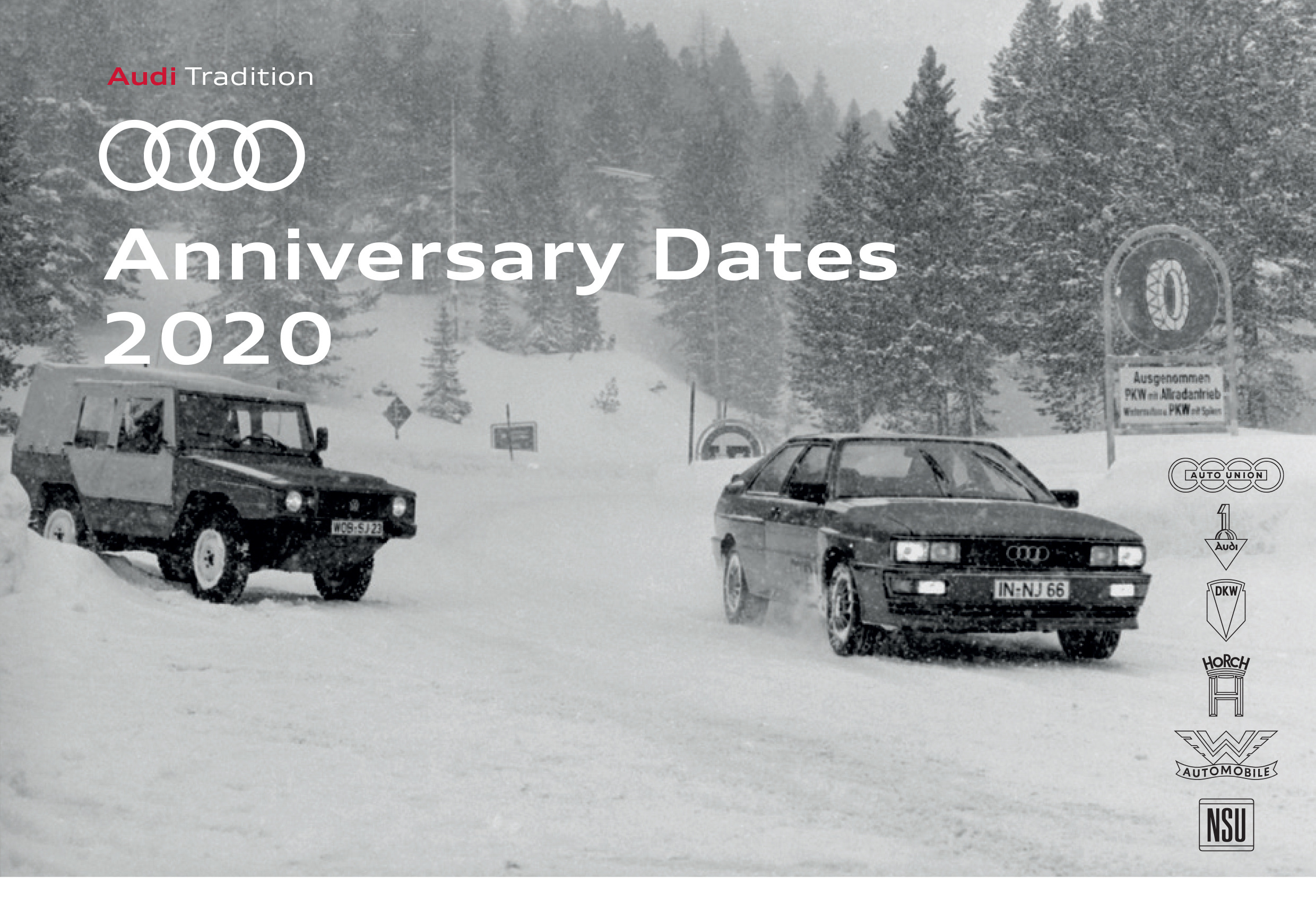 Najważniejsze jubileuszowe daty Audi roku 2020
