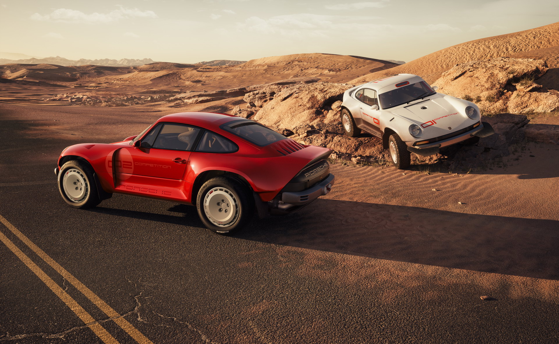 Singer ACS w stylu dakarowego Porsche 911