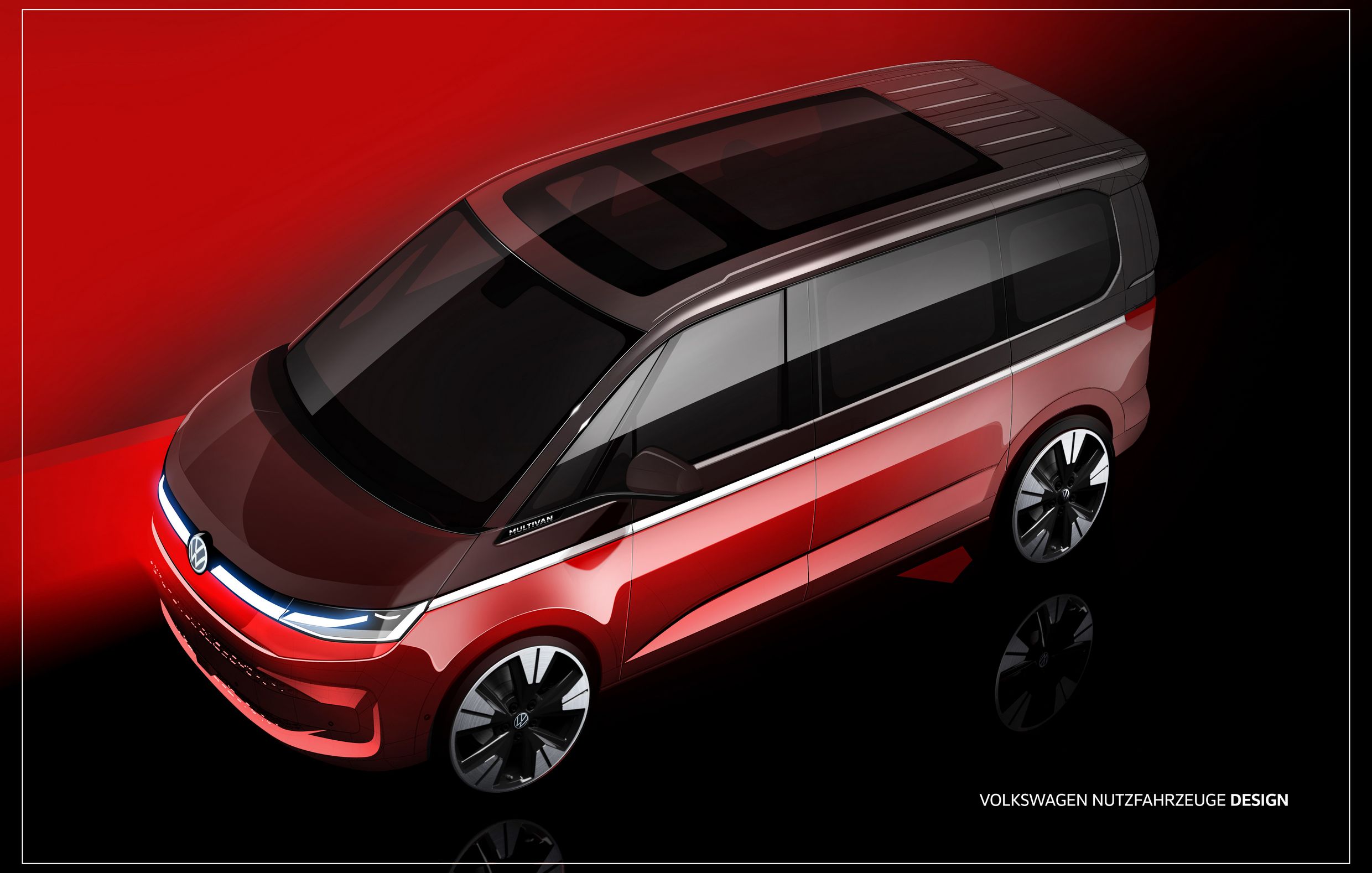 VW Multivan T7 na szkicach