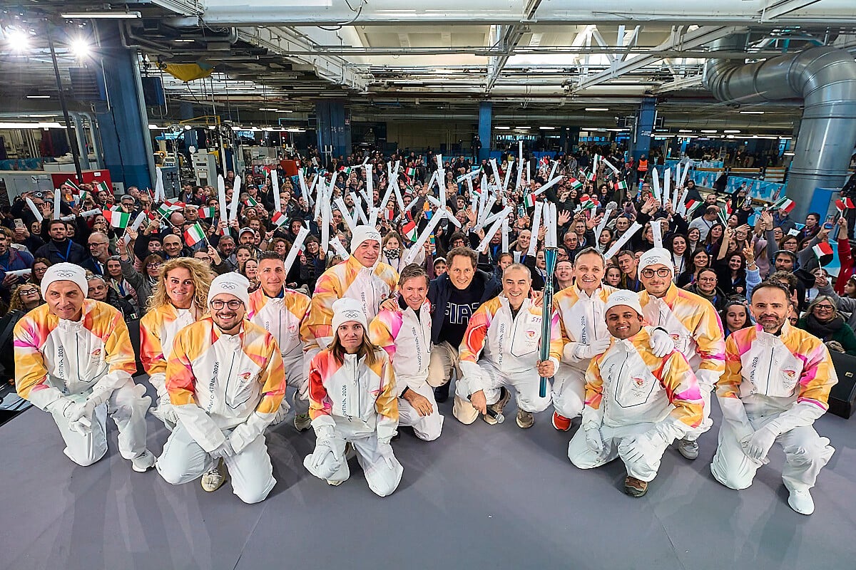 Znicz olimpijski w Mirafiori