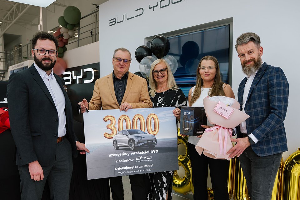 3000. samoch&oacute;d BYD w Polsce