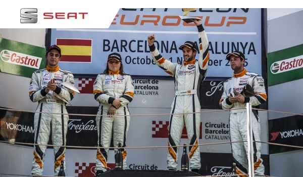 Pol Rosell kr&oacute;lem tor&oacute;w Seat Leon Eurocup 2015