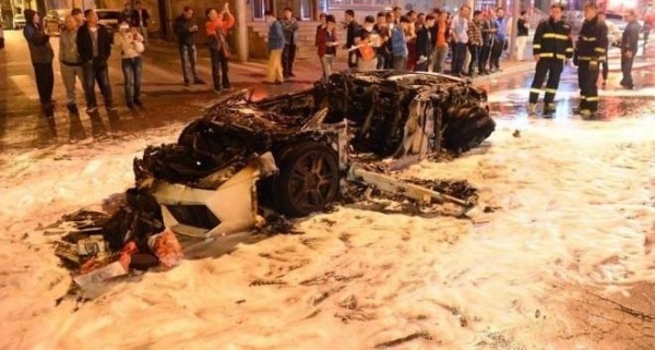 Lamborghini Gallardo w ogniu