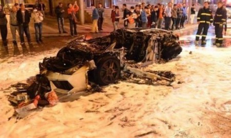 Lamborghini Gallardo w ogniu